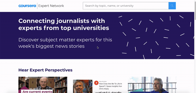 Coursera Creates a Database of 250+ Top Instructors Available to the Media