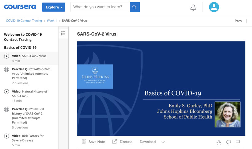 Over 35,000 Enrolled in an Online Course to Become a Contact Tracer for the Pandemic