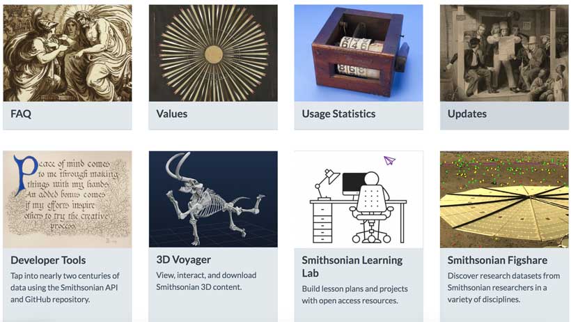Smithsonian Open Access: Millions of 2D and 3D Digital Items Without Copyright Restriction