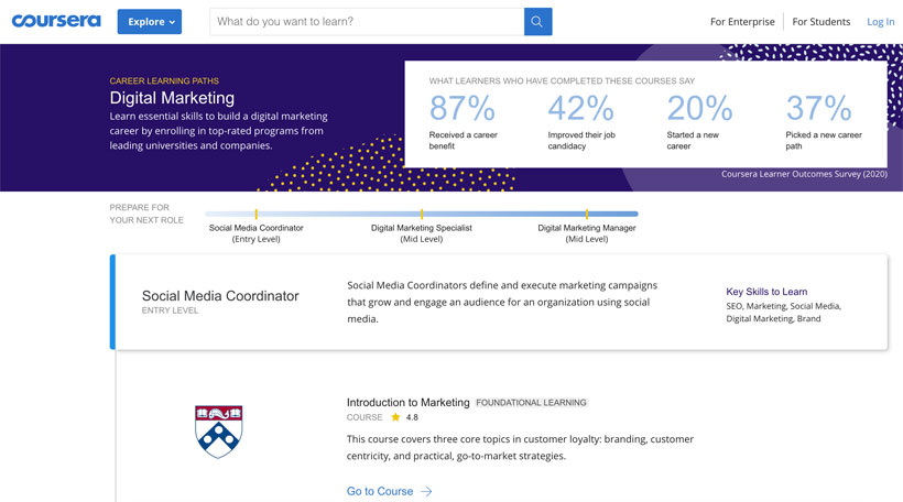 Coursera Expands Its Learning Products, Including Guided Projects, Paths, and Live Meetings