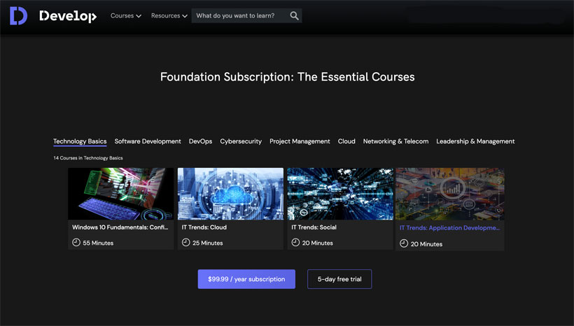 Develop.com IT Learning Platform Updates Its Brand and User Experience