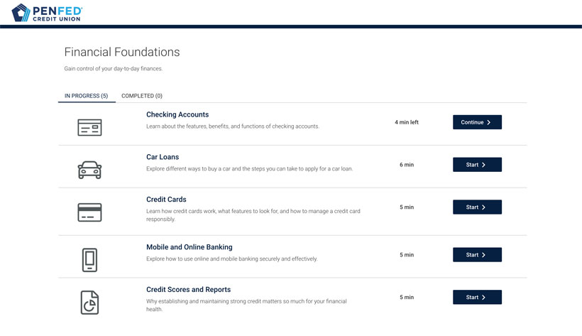 A Financial Education Platform Provides Short Lessons on Practical Topics