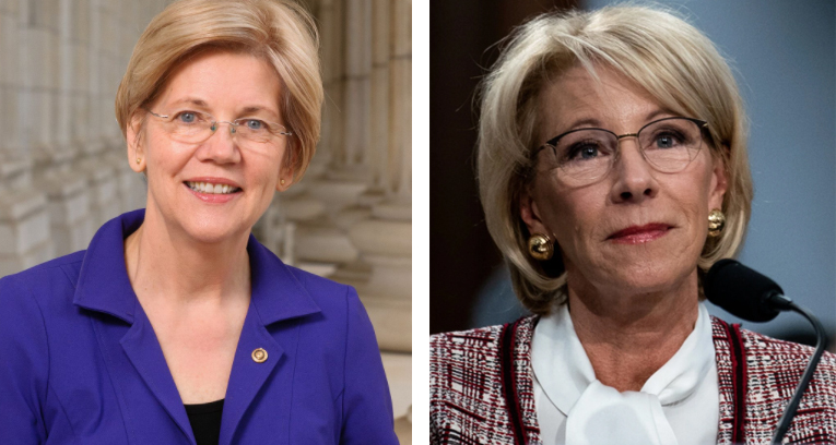 Senator Warren Says that Betsy DeVos Resigned to Dodge the 25th Amendment