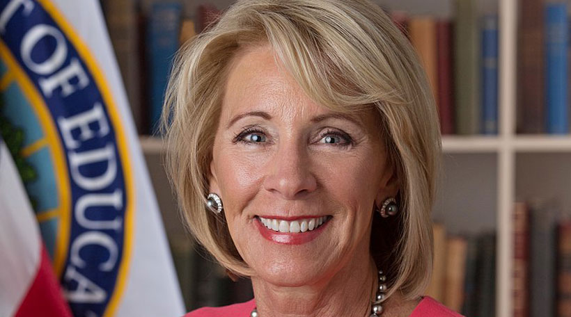 Betsy DeVos Resigns as Education Secretary Because of “the Impact of Trump’s Rhetoric”