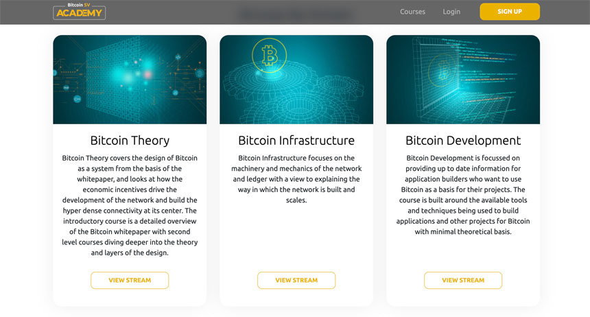 Bitcoin SV Academy: A New Online Learning Platform, with a First Free Course Open to Enrollment