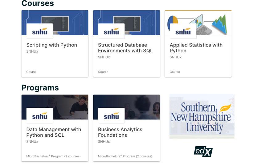 SNHU Launches Two edX MicroBachelors in Business Analytics and Data Management