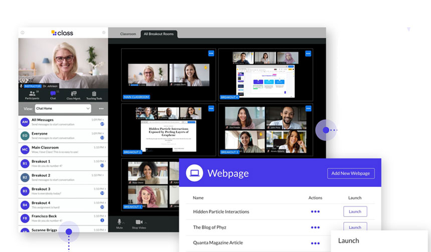 Class Enhances Its Zoom-Based Platform with a Breakout Room Feature