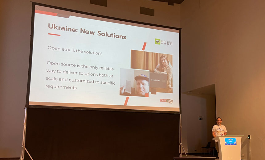 La pandilla ucraniana de mapaches apareció en la conferencia Open edX de 2022 La pandilla ucraniana de mapaches apareció en la conferencia Open edX de 2022