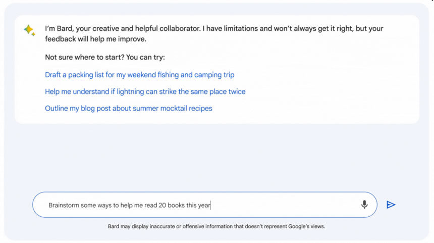 Google Provides Limited Access to Bard, Its "Early Experiment Chatbot"