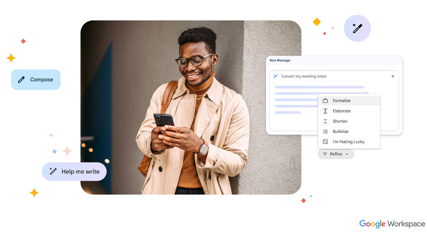 Google Shows What AI-Embedded Writing Will Look Like in Gmail and Google Docs