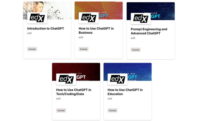edX.org lanza cinco cursos cortos, gratuitos y en línea sobre ChatGPT edX.org lanza cinco cursos cortos, gratuitos y en línea sobre ChatGPT