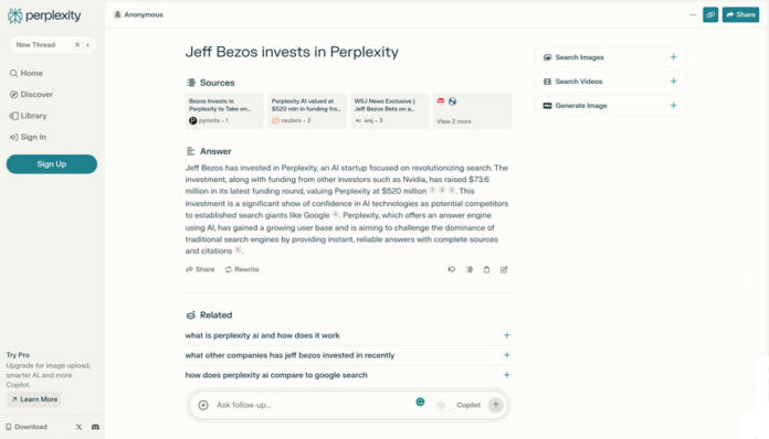 Perplexity AI valorada en 520 millones de dólares tras el apoyo de Jeff Bezos, Nvidia y Databricks Perplexity AI valorada en 520 millones de dólares tras el apoyo de Jeff Bezos, Nvidia y Databricks