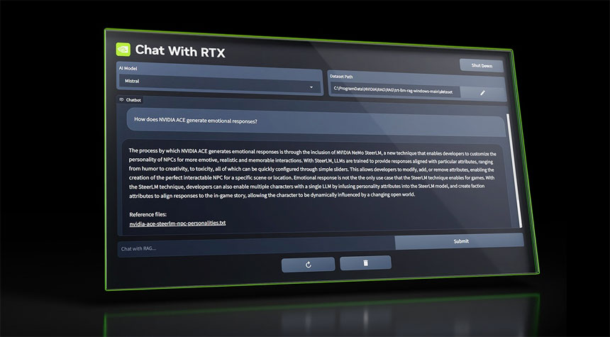 NVIDIA Releases a Demo App that Allows Users to Run an AI Chatbot on Their PC