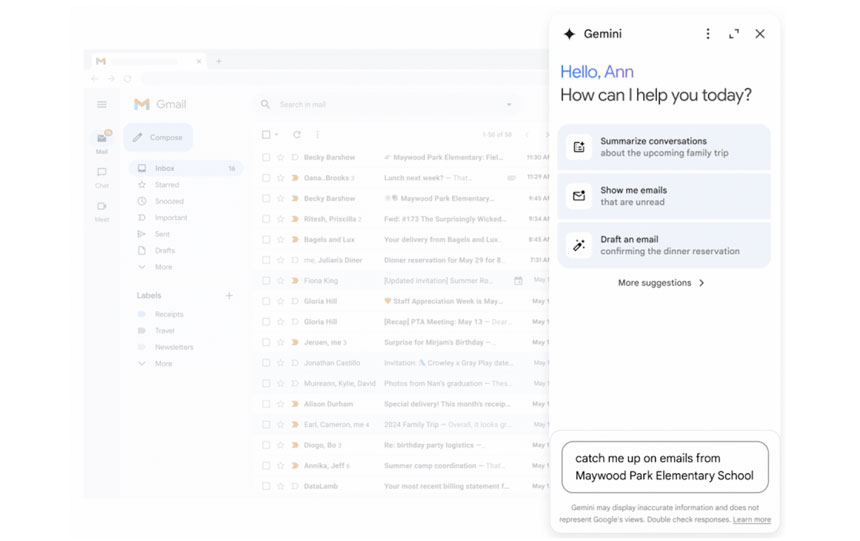 Google Rolls Out a Gen AI Side Panel on Its Everyday Apps
