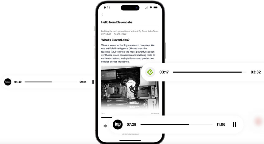 ElevenLabs.io Launched an AI Voice App that Narrates Text Content On the Go