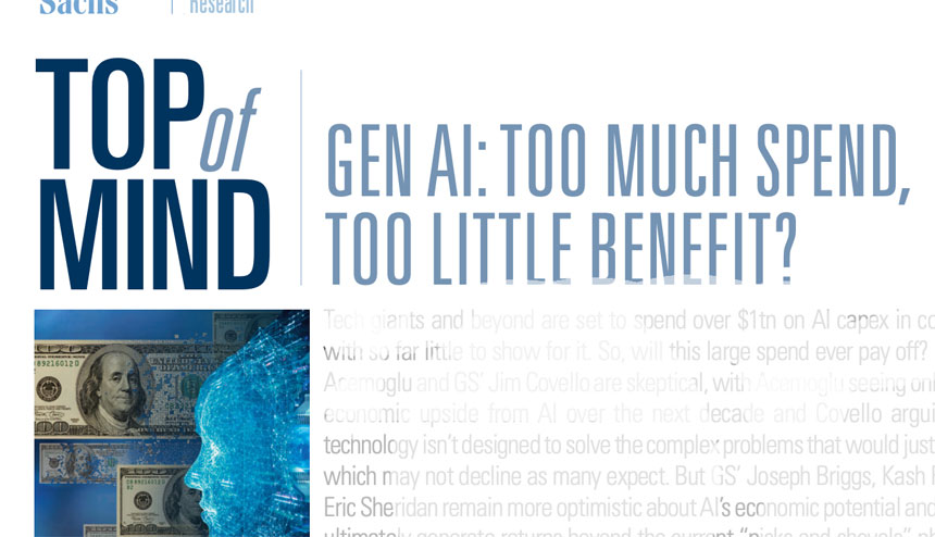 Goldman Sachs Questions Gen AI: "It's Most Decidedly Not the Future."