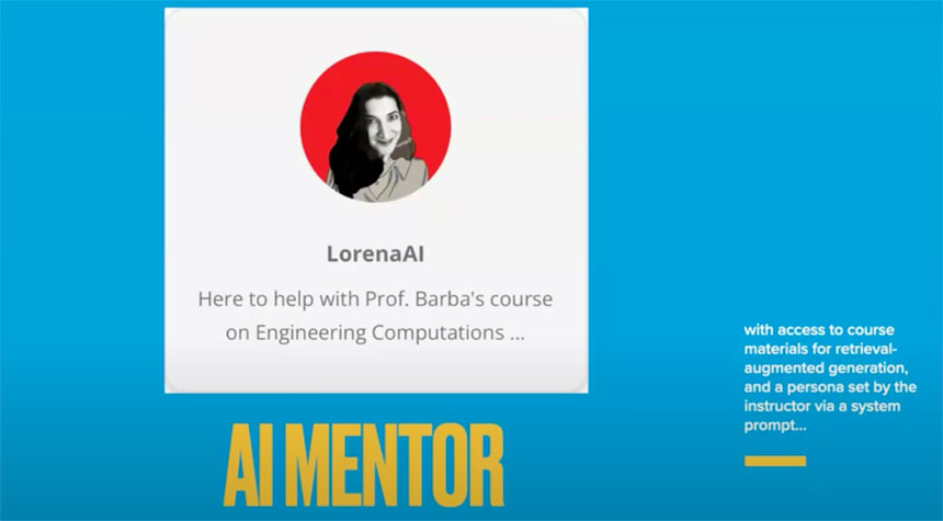 Prof. Barba Presents a New Pedagogical Design to Build a Course-Level AI Mentor