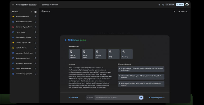 Google's NotebookLM Tool Allows Users to Create Shareable Notebooks and Audio Discussions