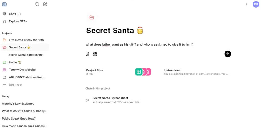 OpenAI Launches Projects, a Feature that Allows to Organize Interactions with ChatGPT