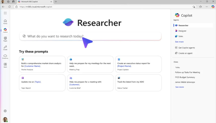Microsoft Introduced Two New AI Agents: Researcher and Analyst