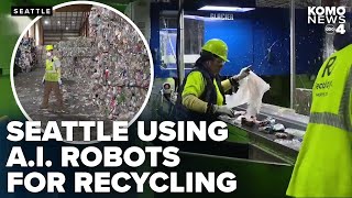 Recycling plant uses AI-equipped robots to sort through recycled waste more efficiently