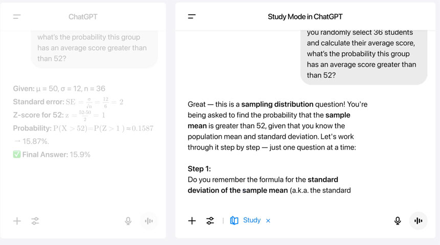 ChatGPT Introduced "Study Mode", a New Way to Learn that Offers Step-By-Step Guidance