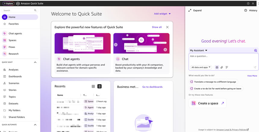 Amazon Releases "Quick Suite", a Collection of AI Agentic Tools