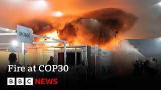 Brazil: A fire breaks out at COP30 as the conference closes.