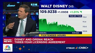 Disney and OpenAI reach a three-year licensing agreement.
