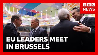 EU leaders meet in Brussels to discuss Russian assets.