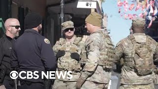 National Guard troops arrive in New Orleans before New Year’s celebrations.