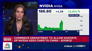 The US Department of Commerce will allow the export of Nvidia H200 chips to China.