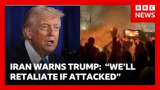 Iran warns the US that it will take reprisals if attacked.