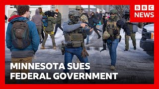Minnesota sues the Trump administration to block the deployment of ICE agents.