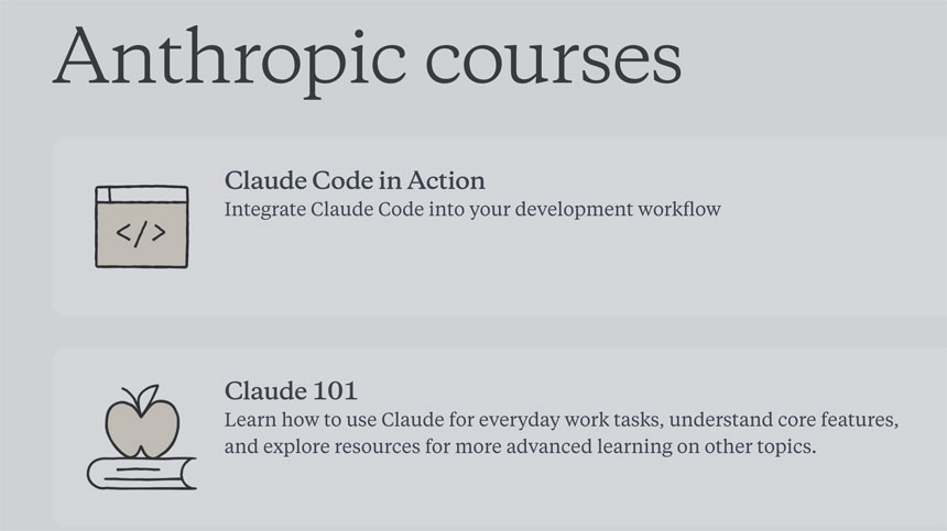 Anthropic Adds More Free Self-Study Courses for Developers and Educators