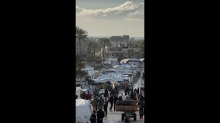 Israeli airstrike hits a displacement camp in Gaza