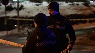 Police search for perpetrators after explosion damages entrance of U.S. Embassy in Oslo