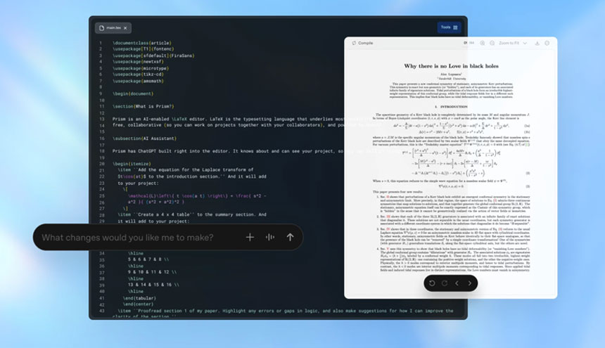 OpenAI lanzó ‘Prism’, un espacio de trabajo gratuito diseñado para acelerar el trabajo científico