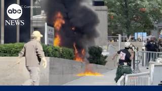 FBI: Former soldier set off incendiary outside New York City federal building